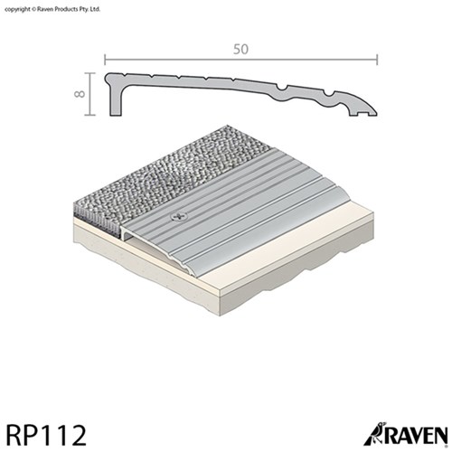 Raven RP112 Threshold Ramp 6x50x1000mm CA - A112C1000