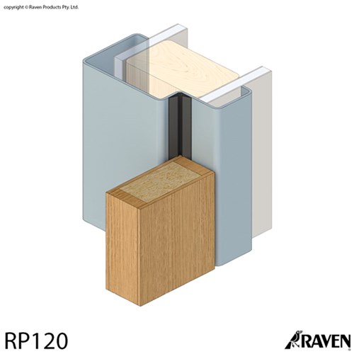 Raven RP120 Double Door Set Delta Batwing Perimeter Seal in Black 3x2.1m - A120DS