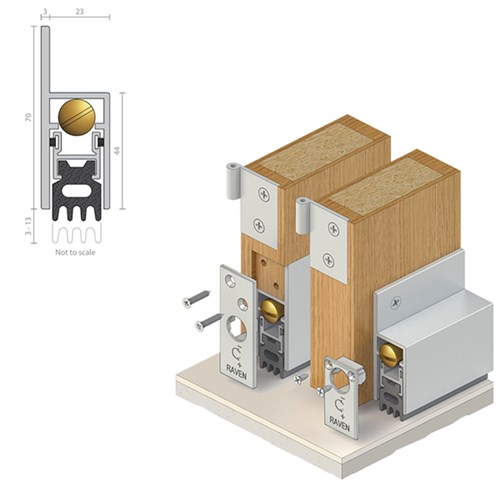 Raven RP38Si 920mm Auto Bottom Seal for Semi-Mortice or Surface Mount CA - A38SIC36
