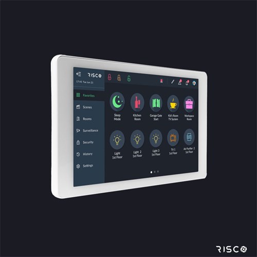 RISCO RisControl Alarm and Smart Home Controller Touchscreen Keypad with Z-Wave Gateway - RP432KPTZAUA