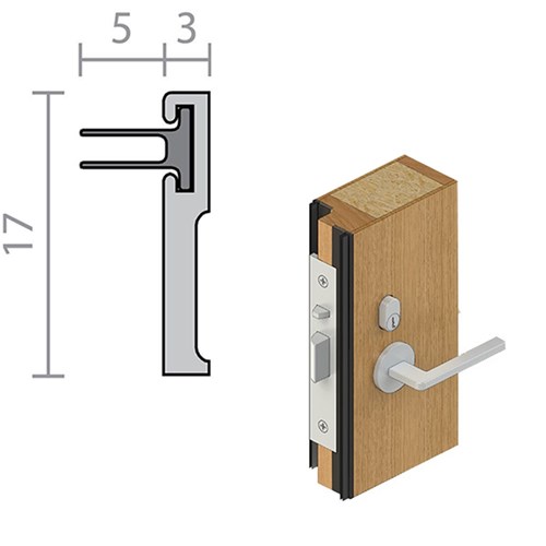 Raven RP71Si 2500mm Astragal Seal Black - A71SIBK2250