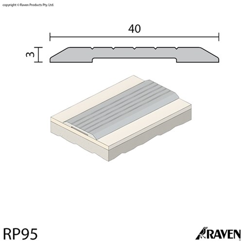 Raven RP95 Threshold Plate 3x40x2000mm CA - A95C2000