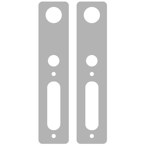 ADI Cover Plate for Salto XS4 escutcheon 55mm wide in Brushed Stainless Steel Packet of 2