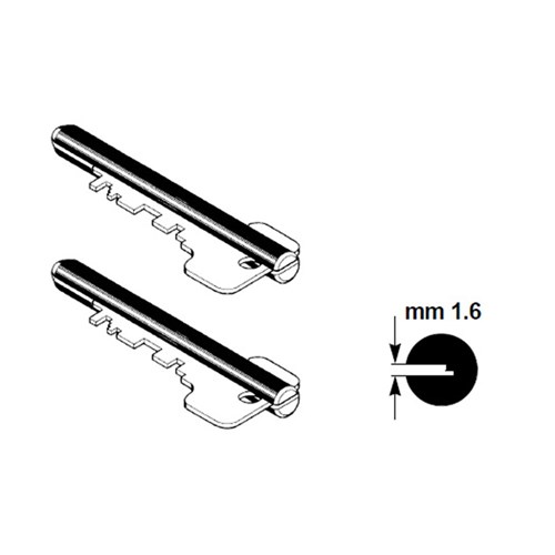 SILCA ADAPTOR FOR PO BOX KEYS suit OLYMPIC TECH ETC 1.6MM
