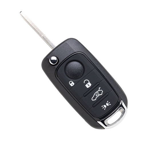 Silca Automotive Key and Remote for Fiat with 4 Buttons ID88 and SIP22 Flip Blade
