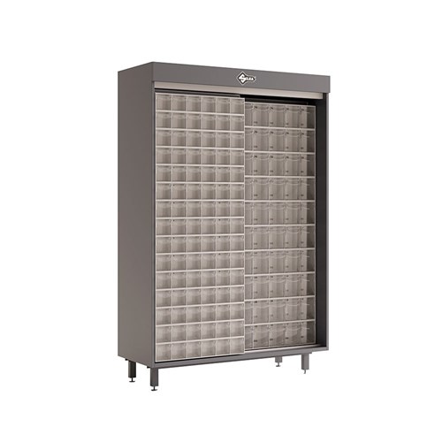 Silca Point Shop Display Unit Vertical Storage Unit with Sliding Multibox Panels - ASP3025