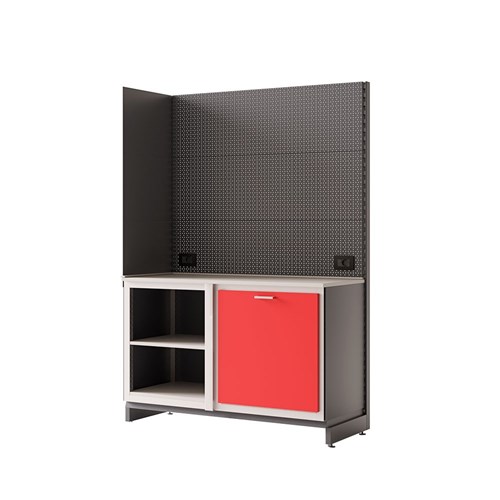 Silca Point Shop Display Unit Corner Cabinet with Backing Board , Door Right and 2 Shelves 128cm - ASP3047