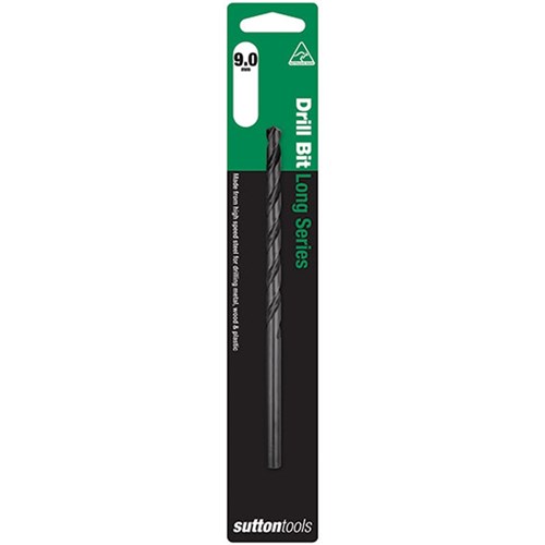 Sutton Long Series Drill Bit HSS, 9.0mm Diameter - D1100900