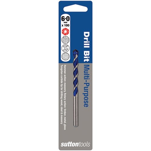 Sutton Multipurpose Drill Bit, 6.0mm Diameter - D6100600