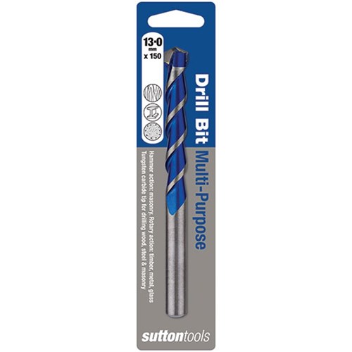 Sutton Multipurpose Drill Bit, 13.0mm Diameter - D6101300
