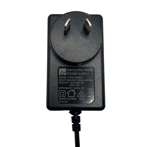 Neptune 12VDC 2.5Amp Regulated Switchmode Plug Pack - T122521G