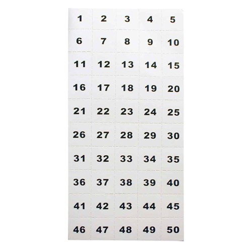 TELKEE PERF NUMBER SHEET 1-50