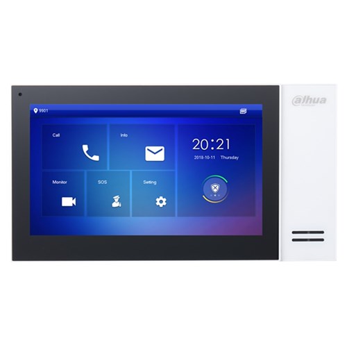 Dahua IP Indoor 7inch Residential/Apartment Intercom Touch Screen Monitor, White - DHI-VTH2421FW-P