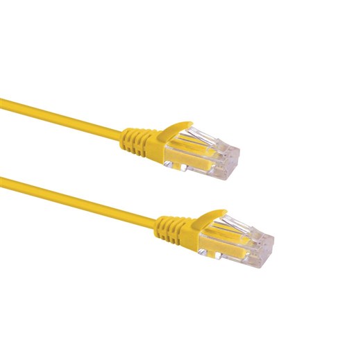 Datamaster CAT6 UTP Yellow Slim Patch Cable, 2m - W2652SLIYEL